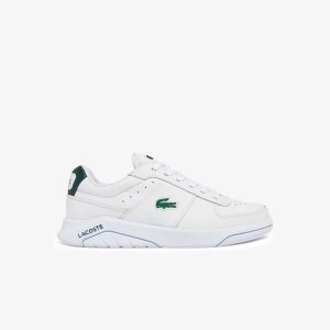 Lacoste Game Advance Leather Sneakers White/Dark Green | MFGH-65847