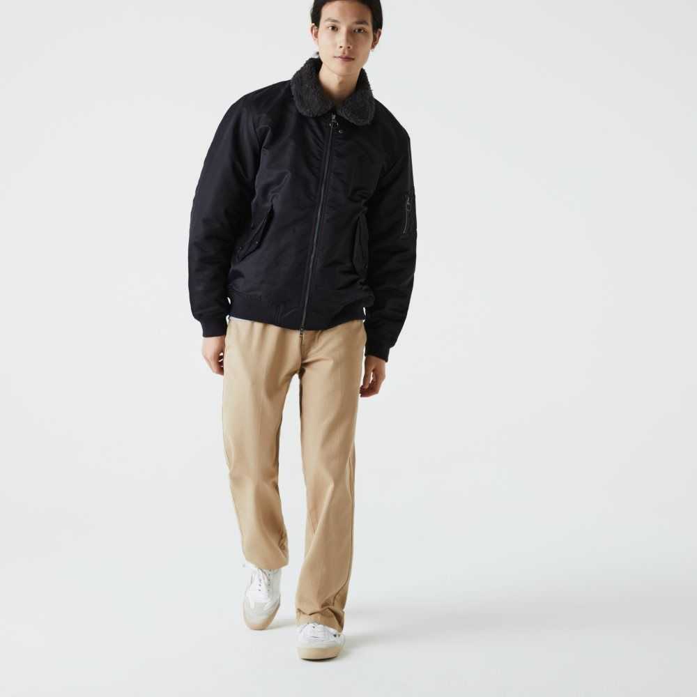 Buy Lacoste Jackets & Coats Online Cheap - Sherpa Collar Padded Bomber ...